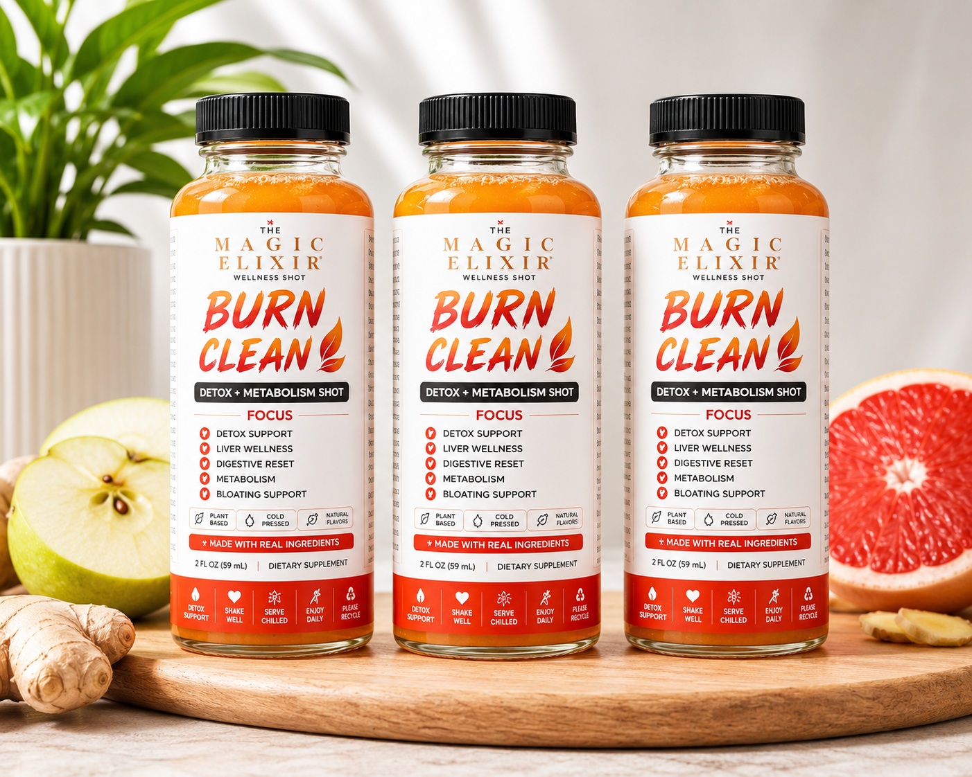 Burn Clean (Detox+Metabolism) Shot & Bundles