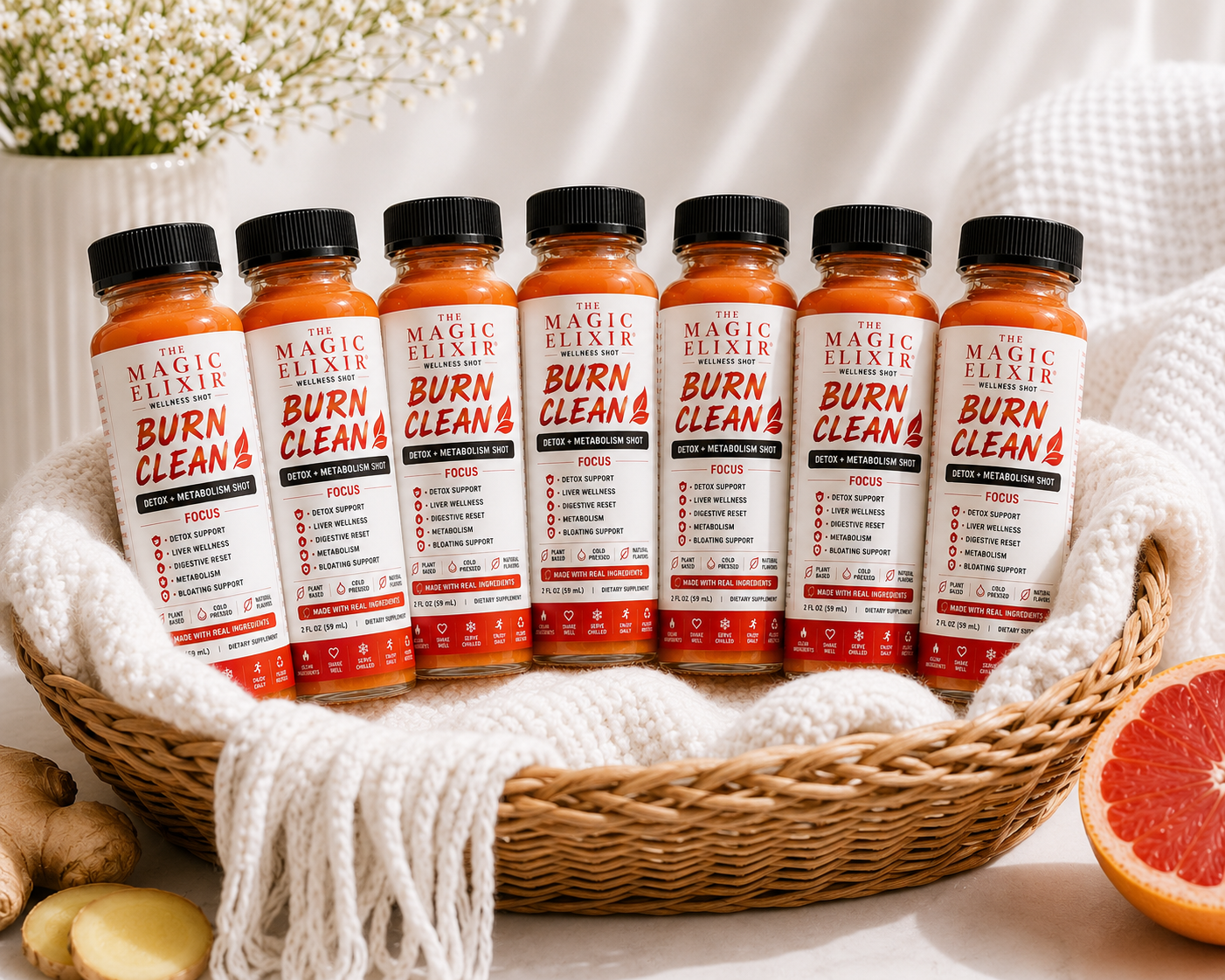 Burn Clean (Detox+Metabolism) Shot & Bundles