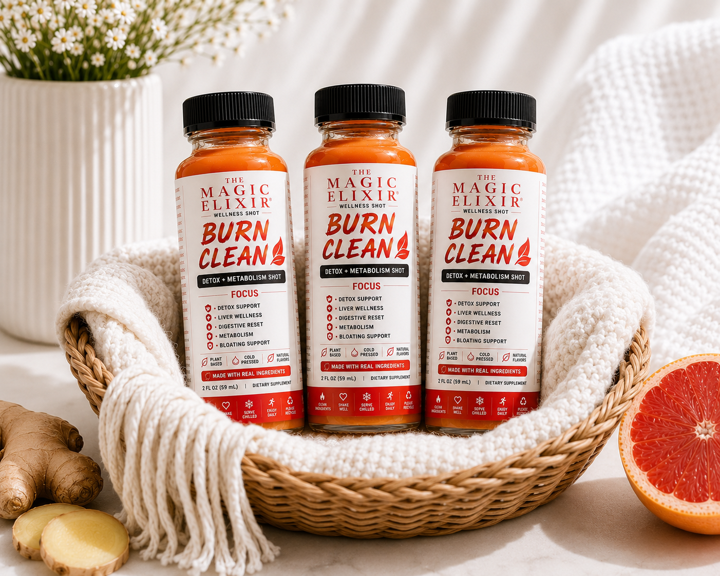 Burn Clean (Detox+Metabolism) Shot & Bundles