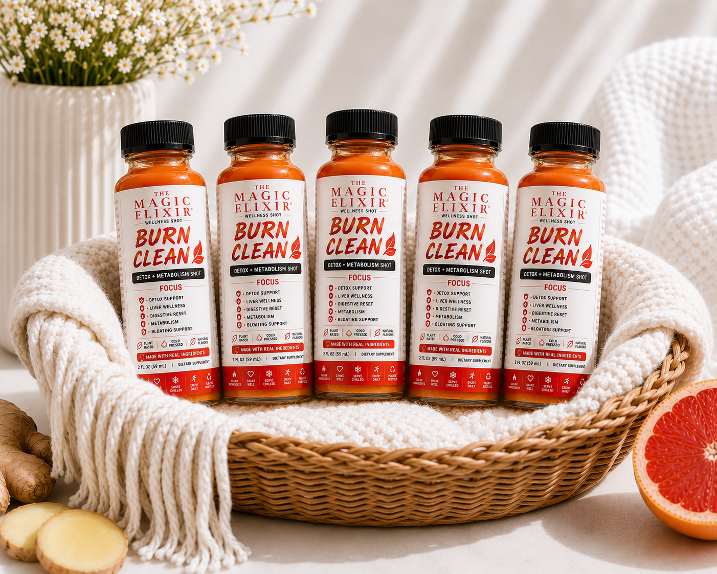 Burn Clean (Detox+Metabolism) Shot & Bundles